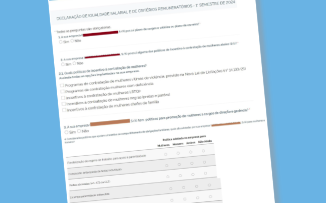Igualdade salarial entre mulheres e homens – MTE disponibilizou plataforma para envio de informações complementares