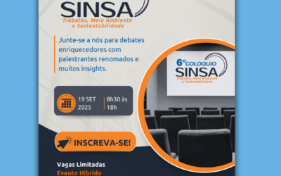 Colóquio do SINSA abordará trabalho, meio ambiente e sustentabilidade